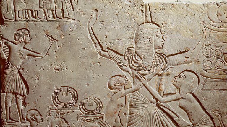 Huldiging Horemheb Egypte