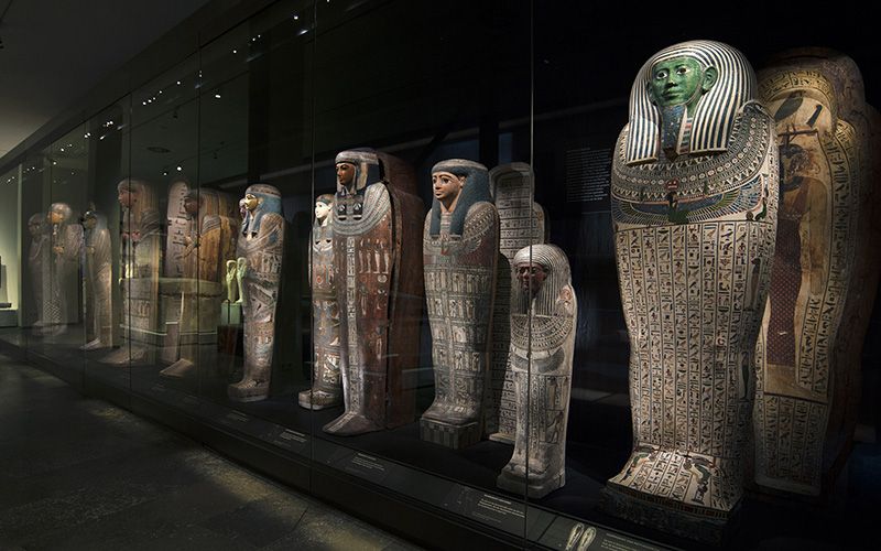 Vaste tentoonstelling Egypte mummiekisten NT2-rondleiding